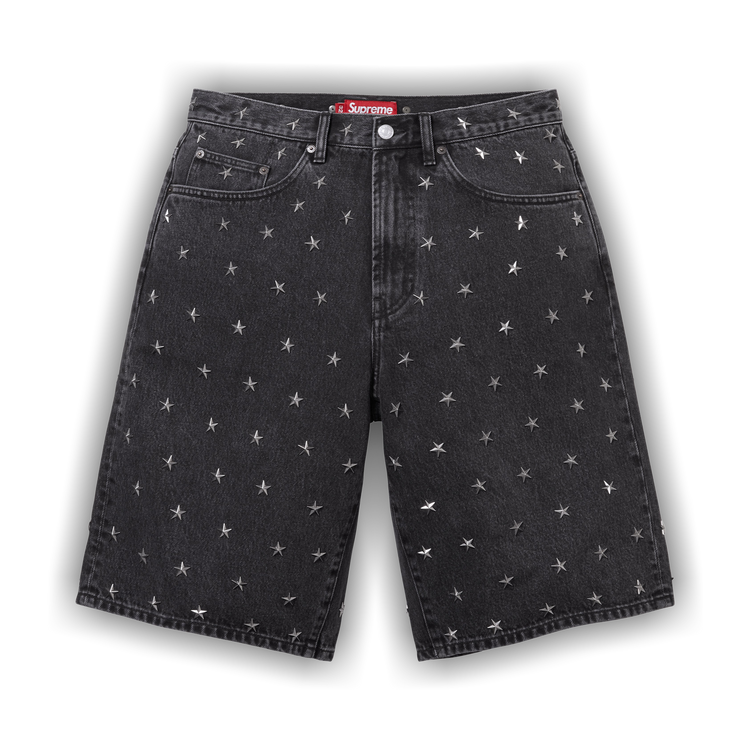 Buy Supreme Stars Studded Baggy Denim Short 