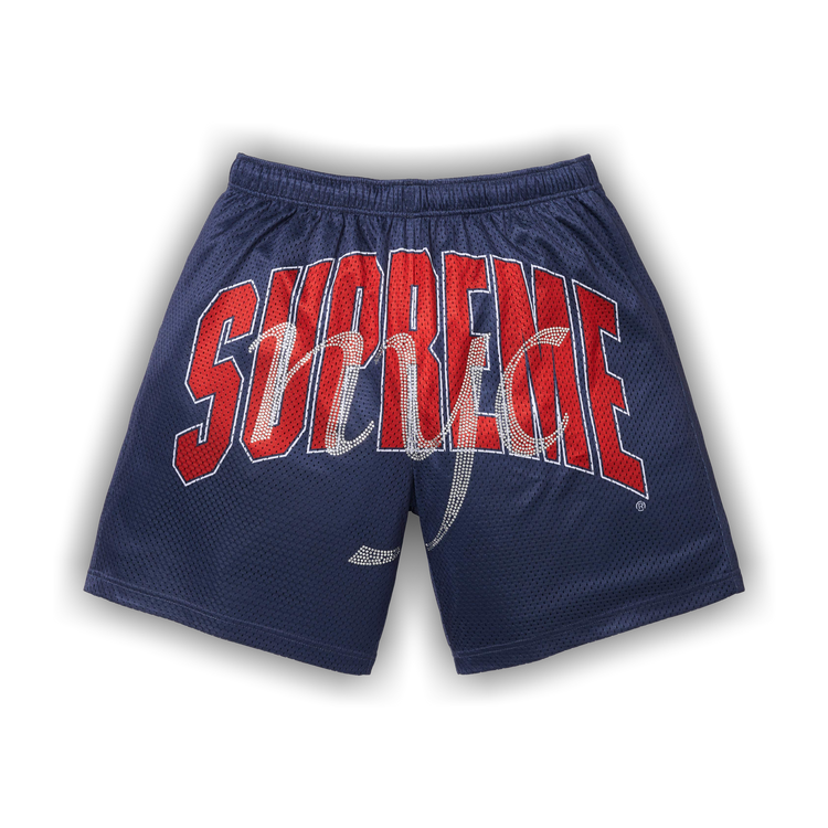 Buy Supreme Rhinestone Mesh Short 'Navy' - SS26SH48 NAVY | GOAT