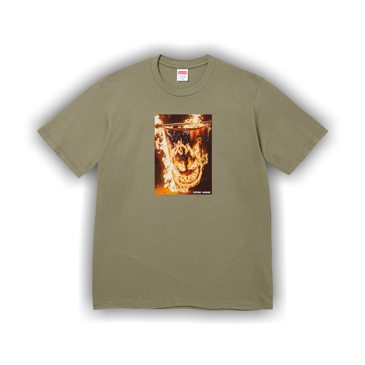 Buy Supreme x Spitfire Flag Tee 'Light Olive' - SS26T63 LIGHT
