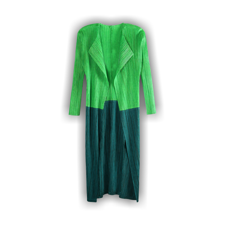 Buy Pleats Please Issey Miyake Swing Cardigan 'Green' - PP66JO482