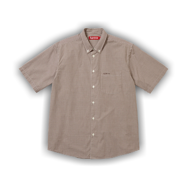 Buy Supreme Gingham Short-Sleeve Shirt 'Brown' - SS26S38 BROWN | GOAT