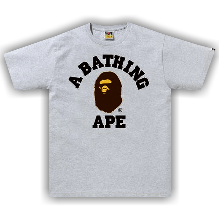 Buy BAPE College Tee 'Gray' - 1H30 110 001 GRAY | GOAT