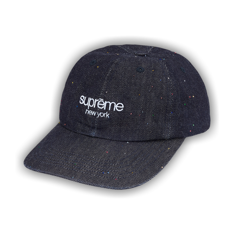 Buy Supreme Sequin Denim Classic Logo 6-Panel 'Indigo' - SS26H23