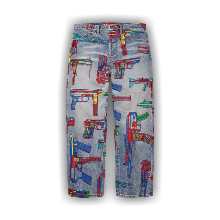Buy Supreme Guns Embroidered Loose Fit Jean 