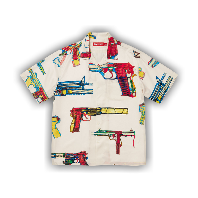 Buy Supreme Guns Silk Short-Sleeve Shirt 'Stone' - SS26S17 STONE