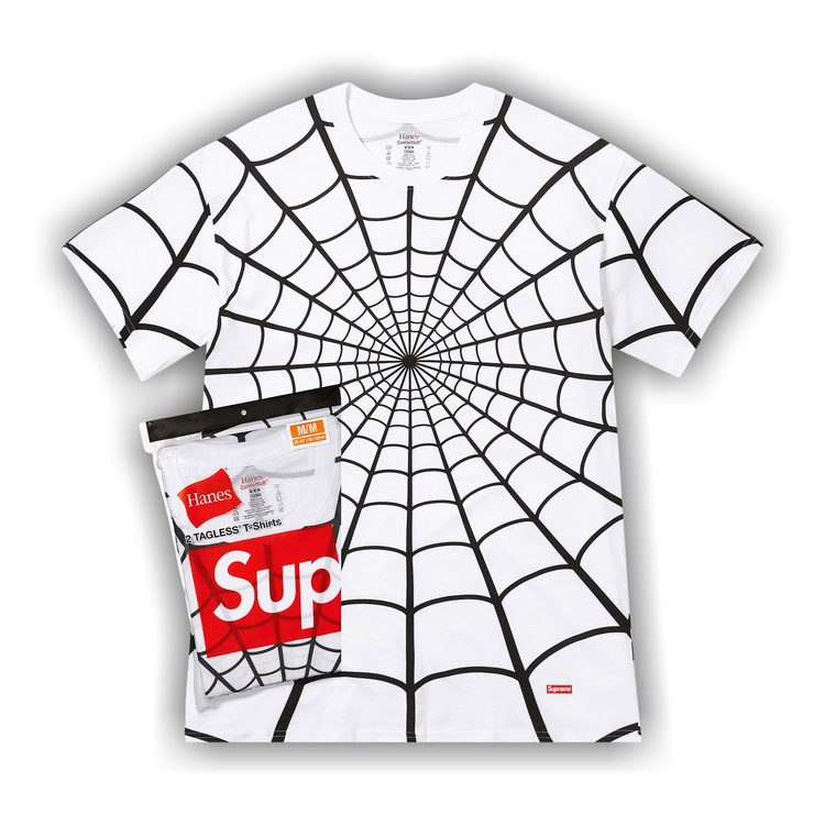 Buy Supreme x Hanes Spider-Man Tagless Tees (2 Pack) 'White