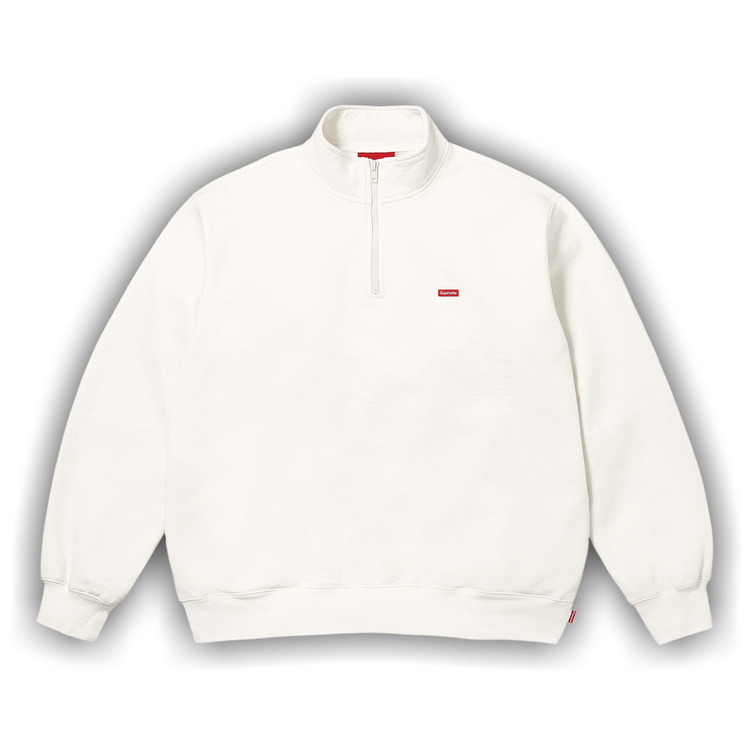 Buy Supreme Small Box Half Zip Pullover 'White' - SS26SW5 WHITE | GOAT