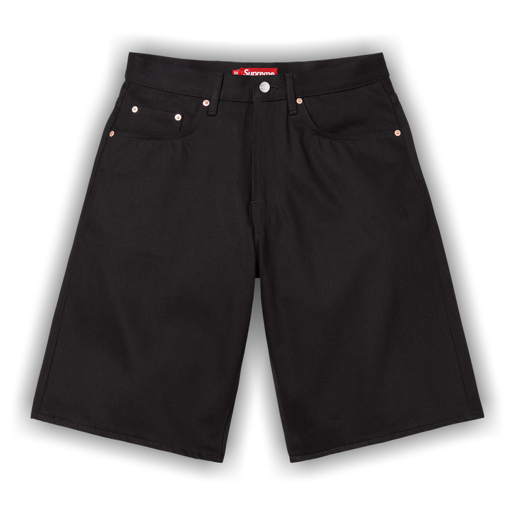 Buy Supreme Baggy Selvedge Denim Short 'Rigid Black' - SS26SH2