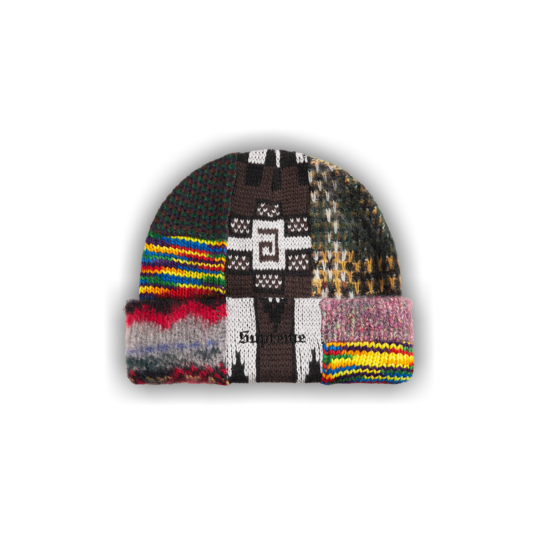 Buy Supreme Patchwork Beanie 'Brown' - SS26BN37 BROWN | GOAT