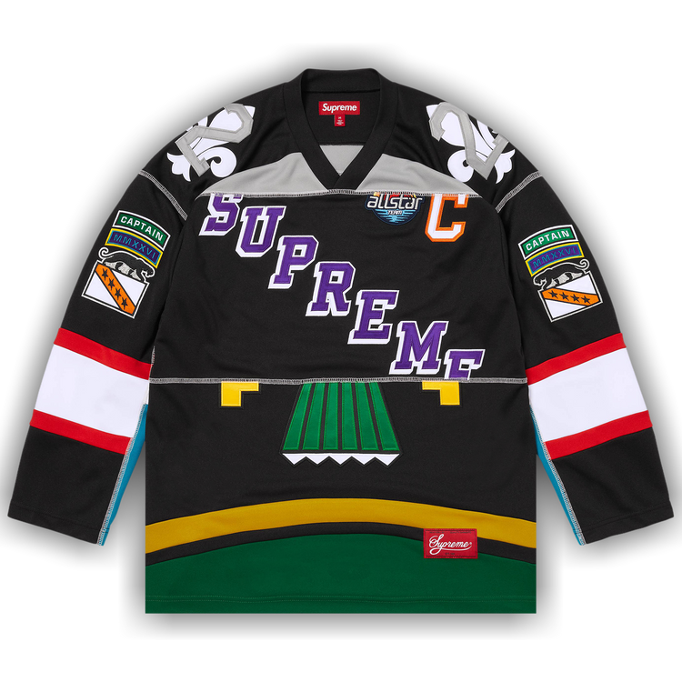 Buy Supreme Paneled Hockey Jersey 'Black' - SS26KN34 BLACK | GOAT SA
