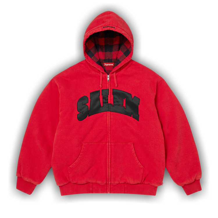 Buy Supreme x Salem Zip Up Hooded Sweatshirt 'Red' - SS26SW57 RED