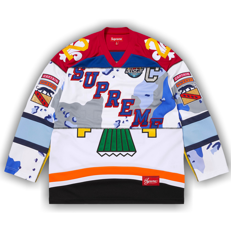 シャツ supreme hockey tops shirt Buy Supreme Paneled Hockey Jersey 'White' - SS26KN34 WHITE | GOAT
