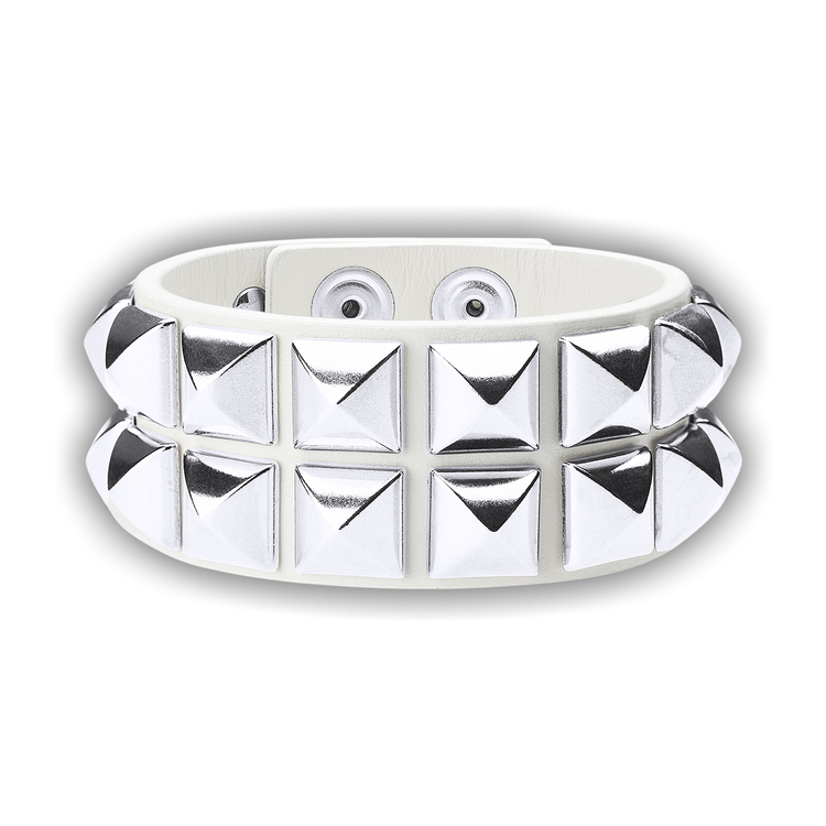 Buy Supreme Studded Leather Bracelet 'White' - SS26B38 WHITE | GOAT