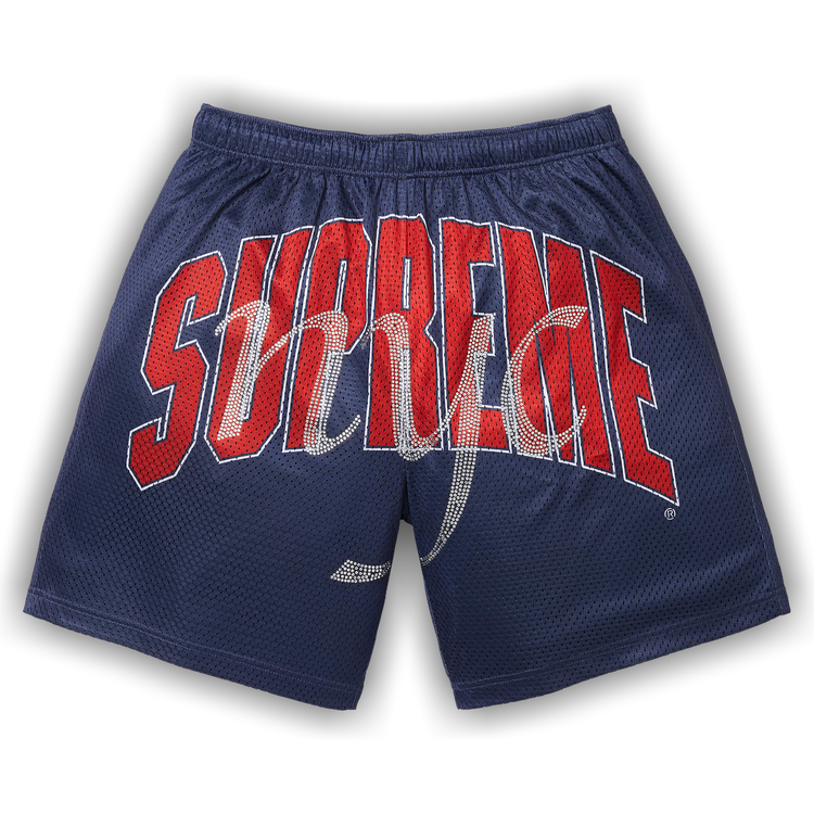 Buy Supreme Rhinestone Mesh Short 'Navy' - SS26SH48 NAVY | GOAT