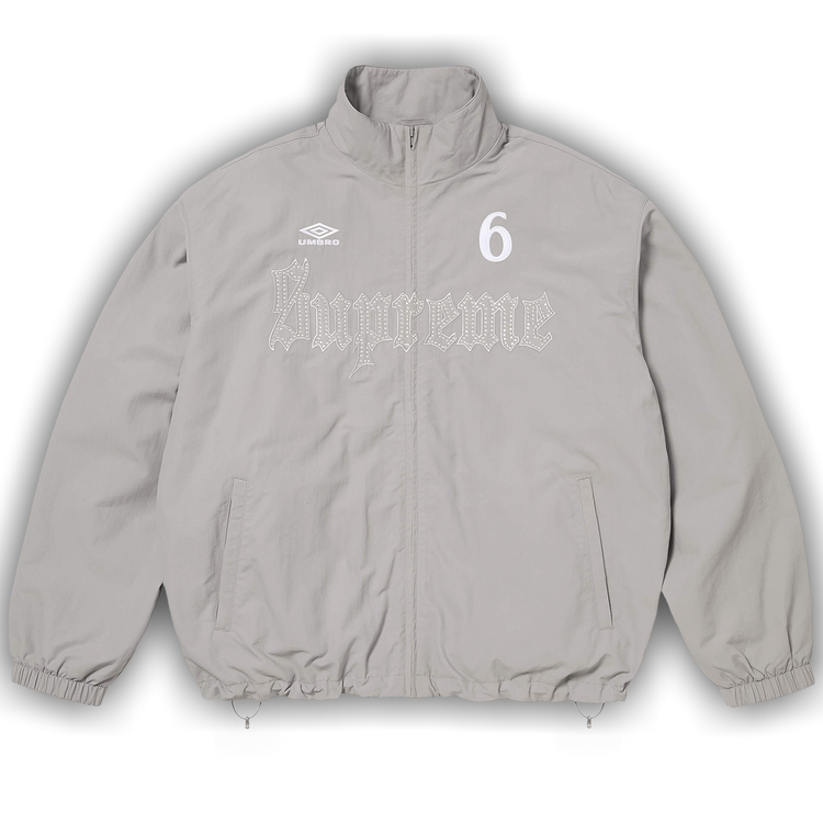 Buy Supreme x Umbro Rhinestone Track Jacket 'Light Grey