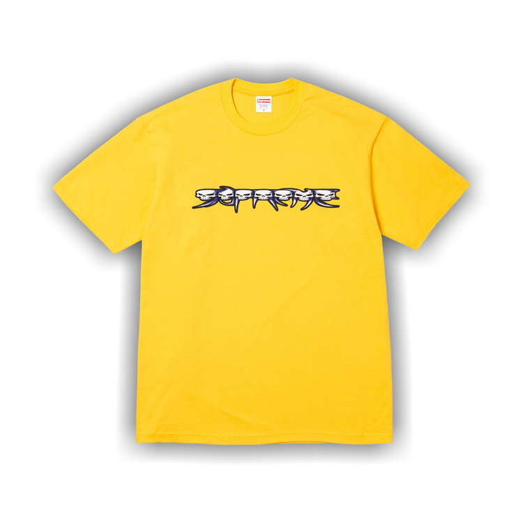 Buy Supreme Skulls Spellout Tee 'Yellow' - FW26T24 YELLOW | GOAT
