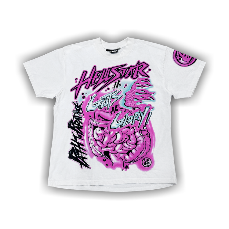 Buy Hellstar Greatest Hits No Guts No Glory T-Shirt 'White