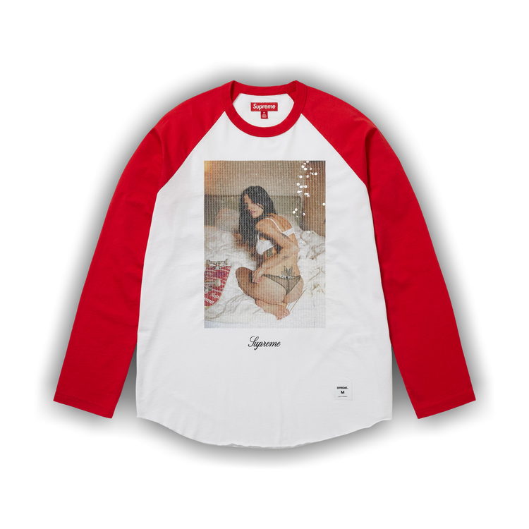 専用　Supreme Buy Supreme x Larry Clark Sequin Raglan Long-Sleeve Top 'Red