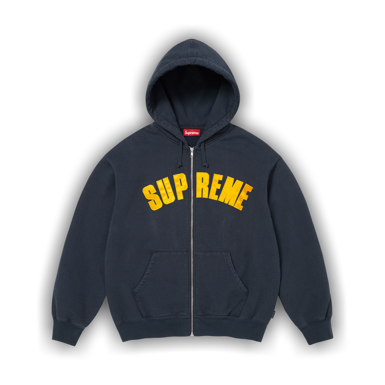 Buy Supreme x Larry Clark Zip Up Hooded Sweatshirt 'Navy