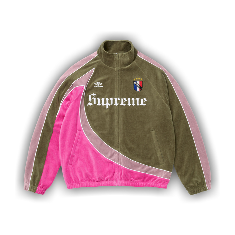 Buy Supreme x Umbro Velour Track Jacket 'Olive' - FW26J54 OLIVE | GOAT