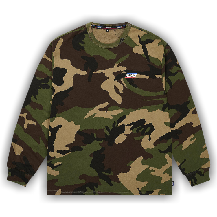 Buy Palace Basically A Long-Sleeve 'Woodland Camo' - P31LS022 | GOAT