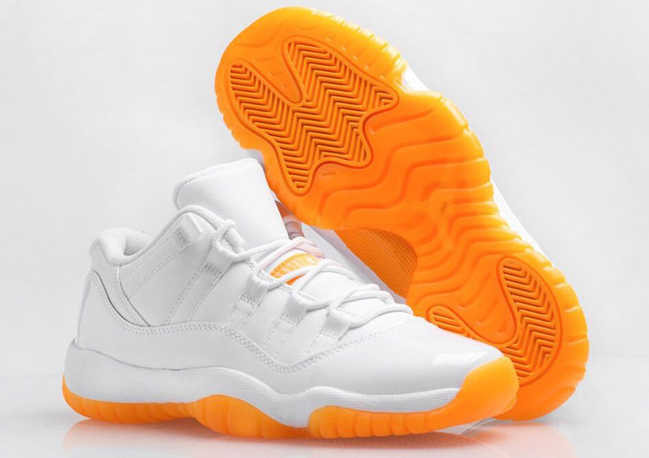 Jordan 11 low orange and white clearance