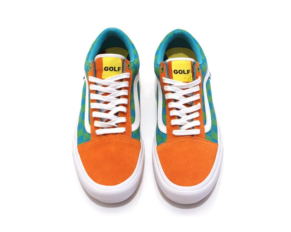 Vans old skool golf wang orange top