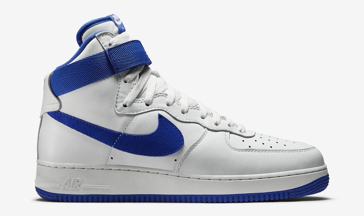 Size 9.5 Air Force 1 High OG White Royal Blue