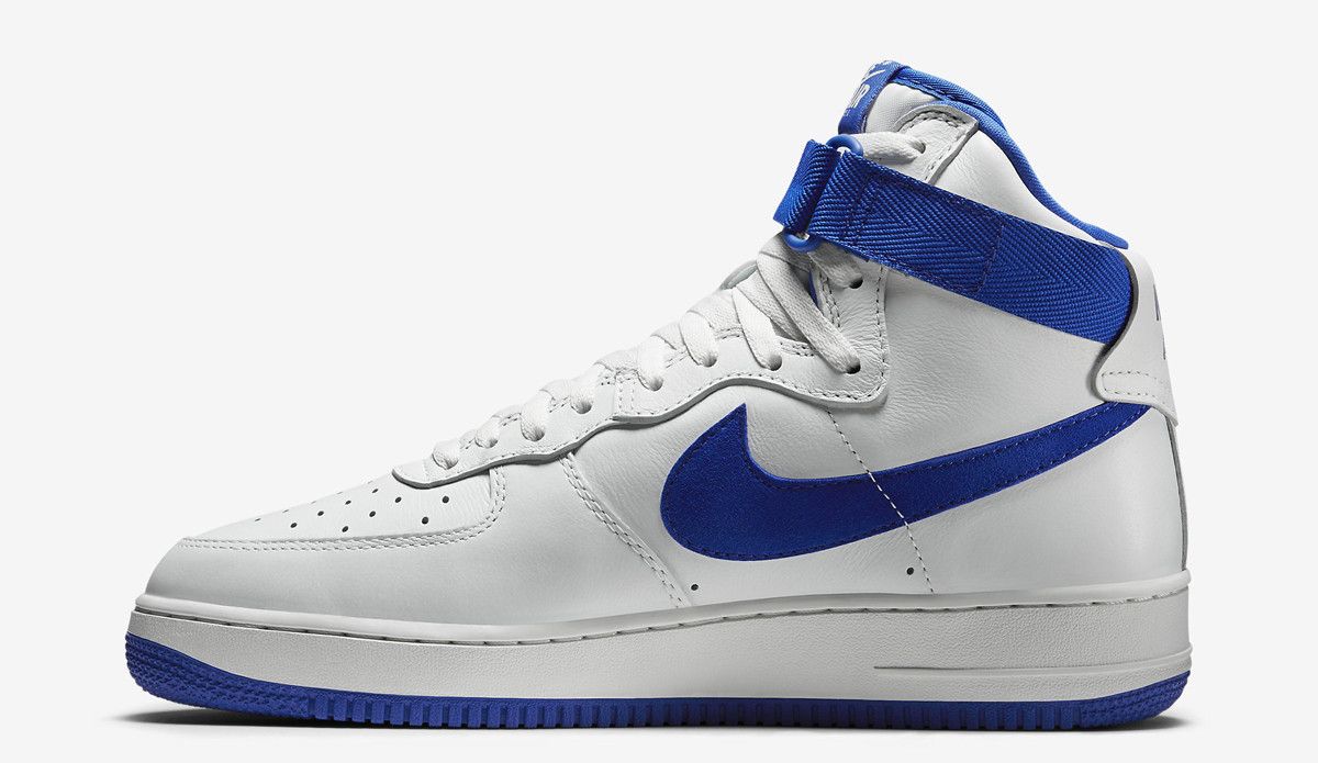 all blue high top air force ones