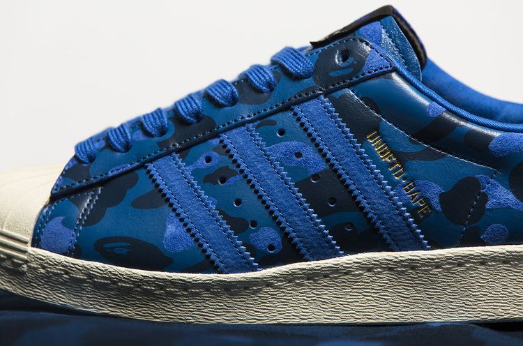 A Bathing Ape x Undeafeated x adidas Superstar 80s Blue Camo