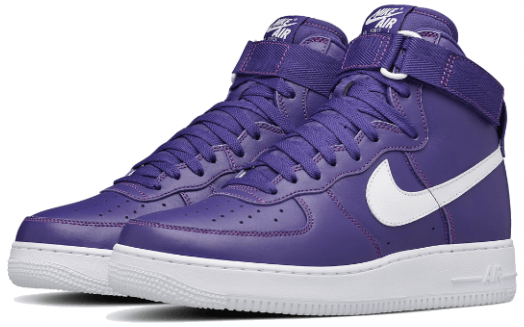 High top air force ones purple store