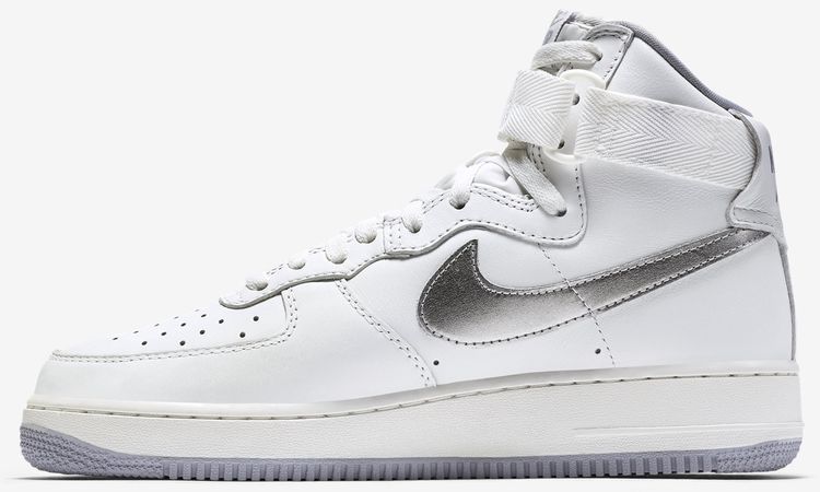 Nike Air Force 1 High Retro QS White Silver