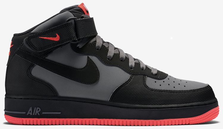 Nike Air Force 1 Mid 07 Dark Grey Crimson