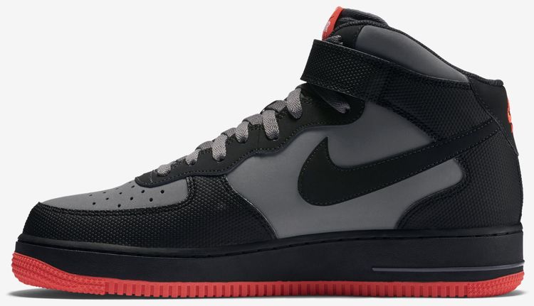 Nike Air Force 1 Mid 07 Dark Grey Crimson