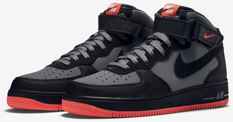 Nike Air Force 1 Mid 07 Dark Grey Crimson