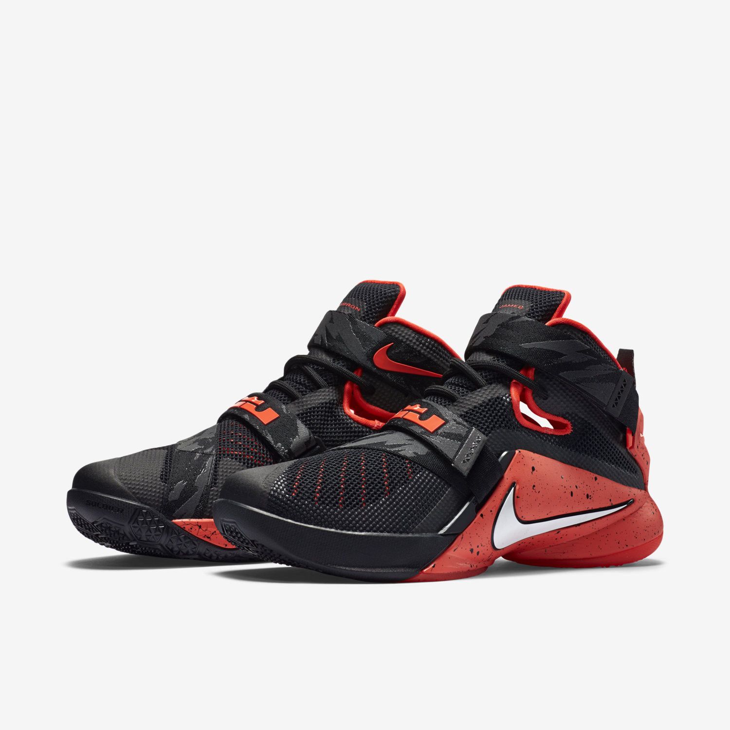 Buy Zoom LeBron Soldier 9 Black Bright Crimson 749490 016 GOAT