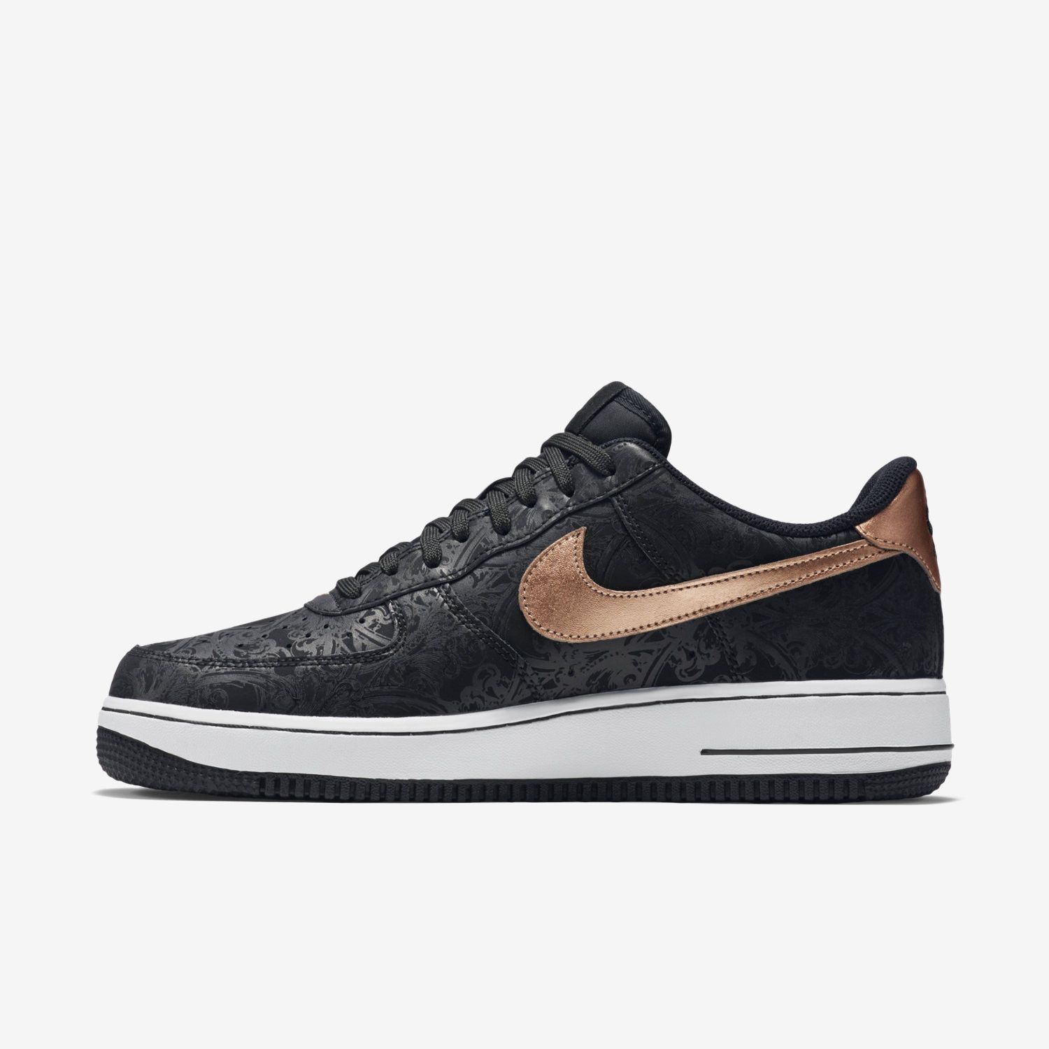 nike air force 1 black and rose gold