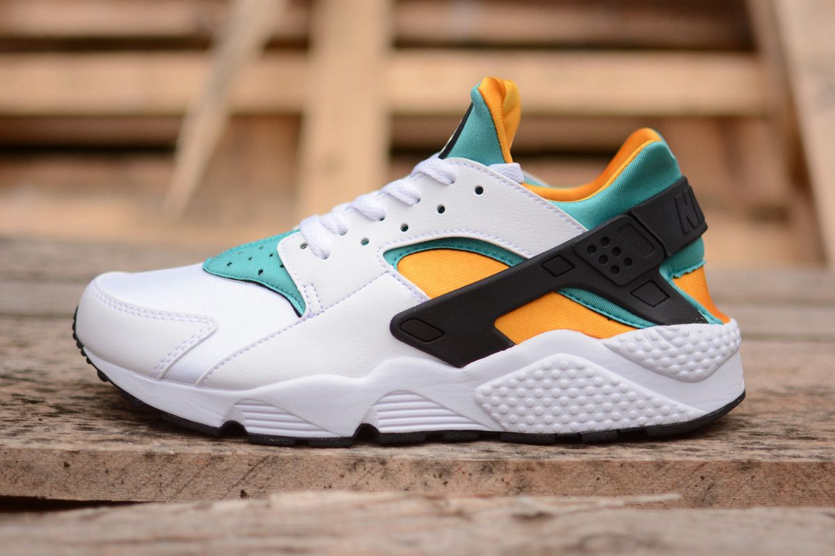 Size 11.0 Air Huarache White Turquoise Gold