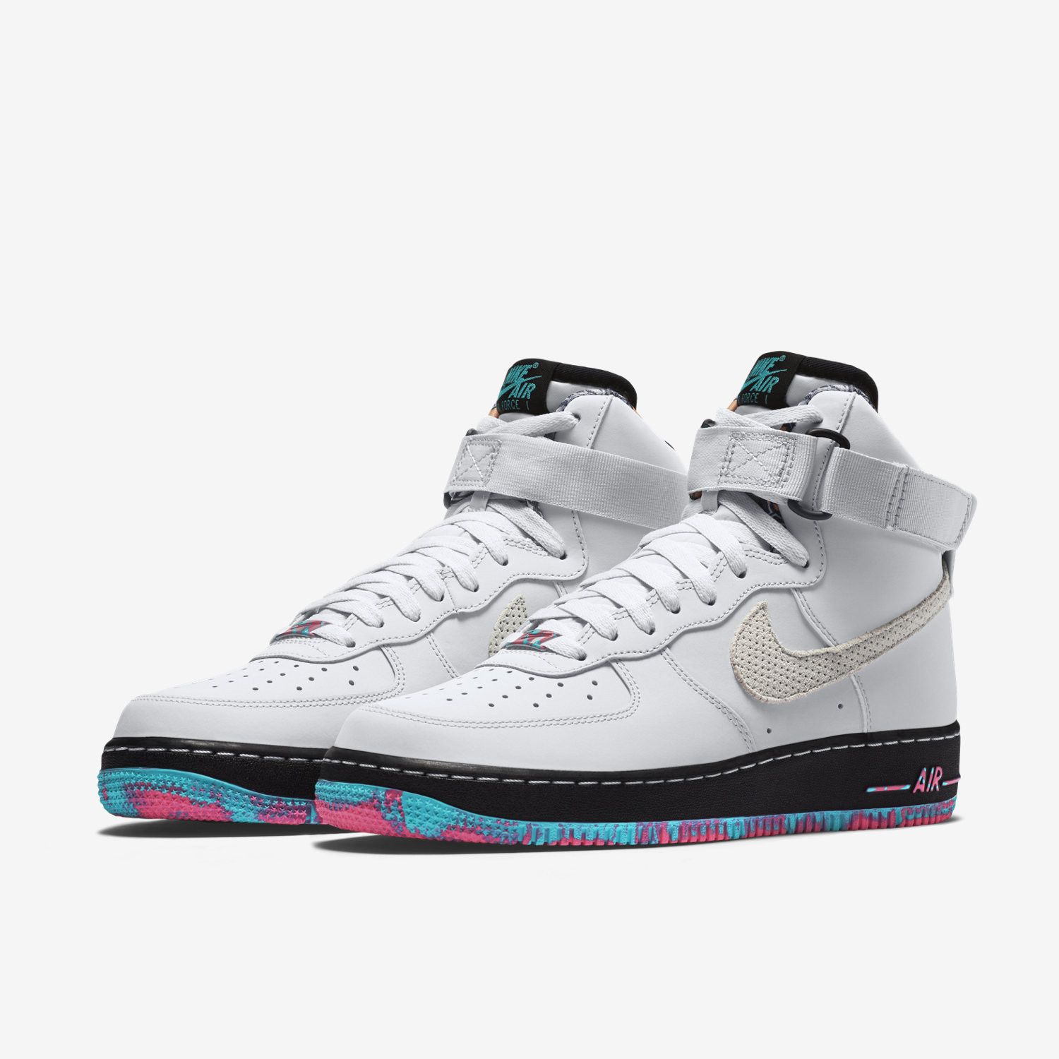 Size 10.5 Air Force 1 High Pure Platinum Multi Color