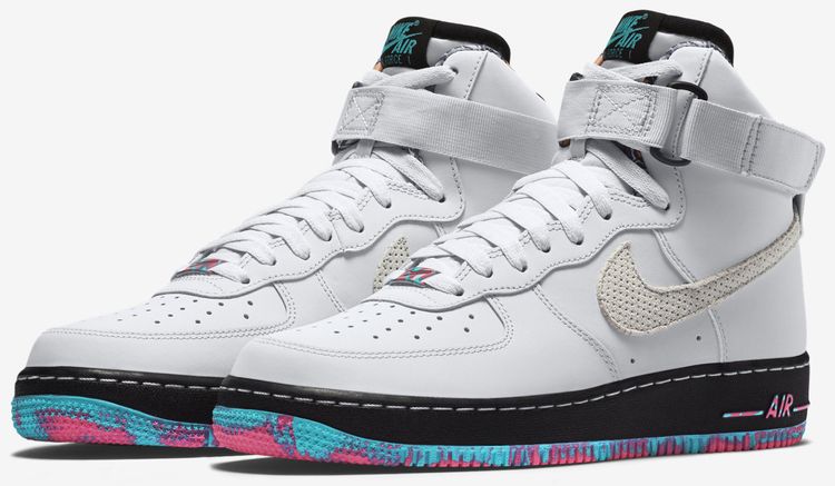 Nike Air Force 1 High Pure Platinum Multi Color