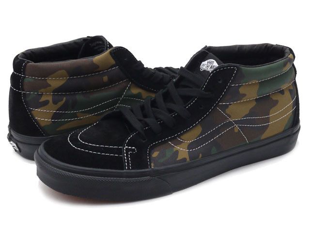 Size 9.0 Supreme x Sk8 Mid Reissue Woodland Camo