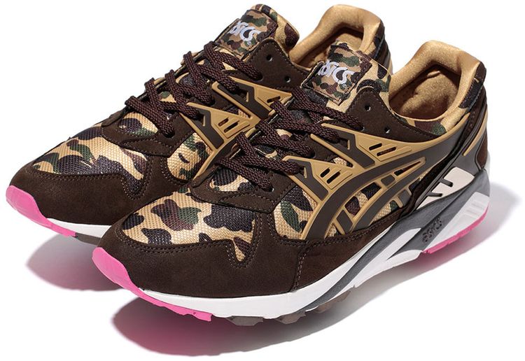 A Bathing Ape x ASICS Gel Kayano Trainer Brown Camo