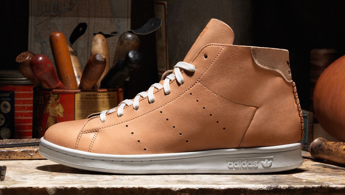 Adidas stan smith tan leather best sale
