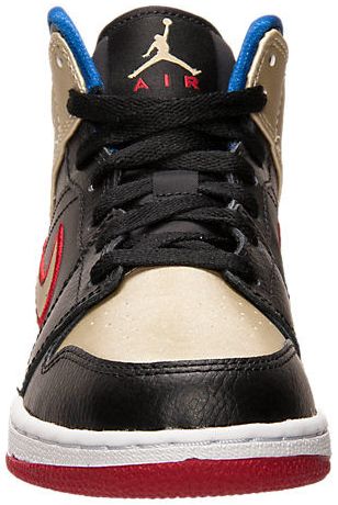 Air Jordan 1 Retro Mid GS Bred Metallic Gold