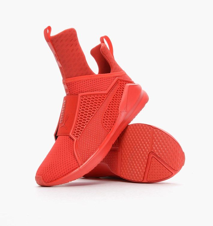 Red rihanna puma sneakers sales