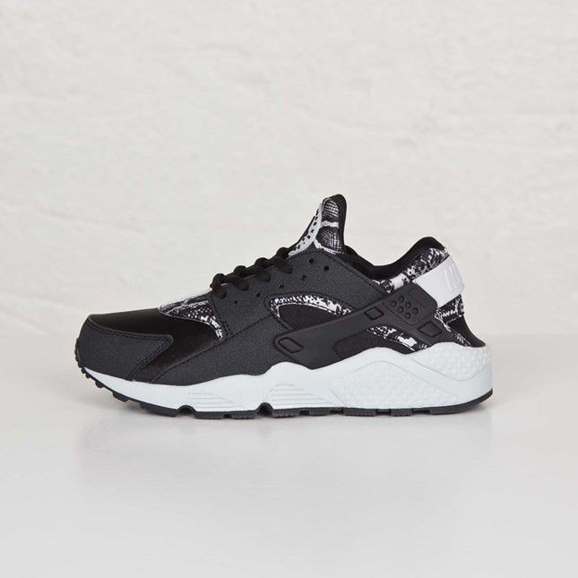 Nike Wmns Air Huarache Run Print Black Pure Platinum