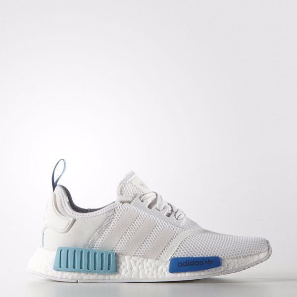 Adidas nmd r1 white blue glow on sale