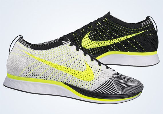 Nike flyknit racer yellow black hot sale