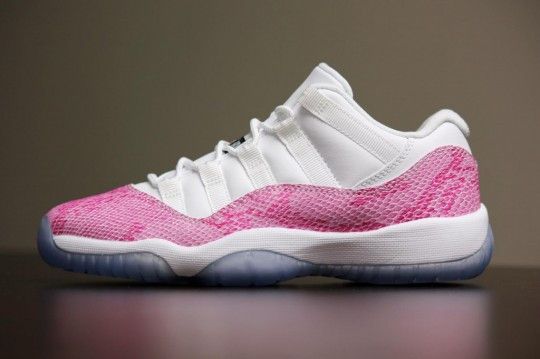 Jordan 11 snakeskin pink grade school cheap