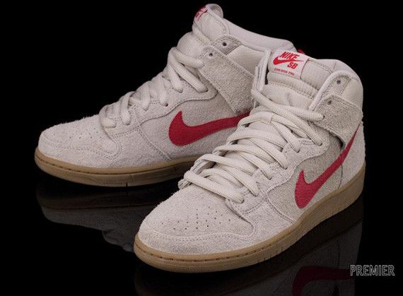 Nike Dunk High Pro SB Birch Hyper Red